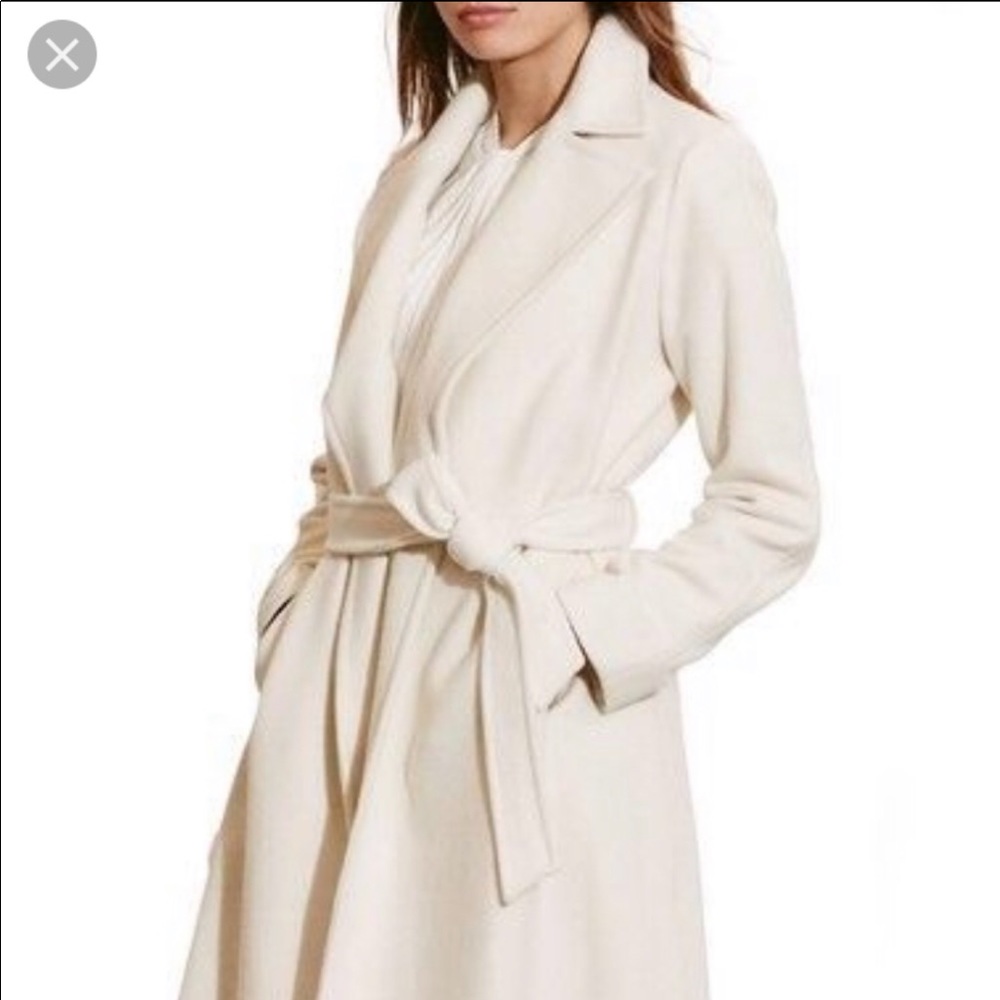 Ralph Lauren Pearl white wool trench coat